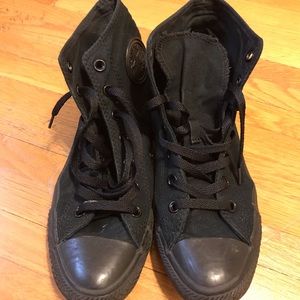 High Top All Black Converse Women’s Size 8